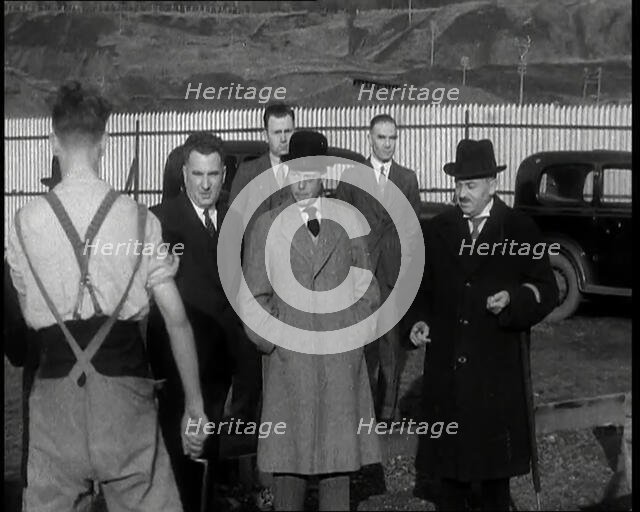 Edward VIII, His Majesty The King Standing with Others, 1936. Creator: British Pathe Ltd.
