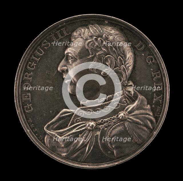 Death of King George III [obverse], 1820. Creator: John Marrian.