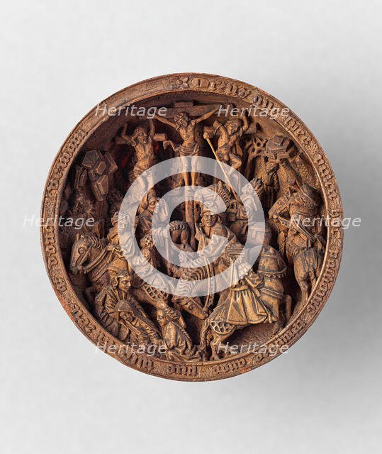 Crucifixion Relief from a Rosary Bead, 1500/25. Creator: Unknown.