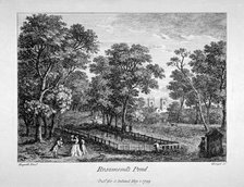 Rosamond's Pond, St James's Park, Westminster, London, 1799. Artist: M Merigot