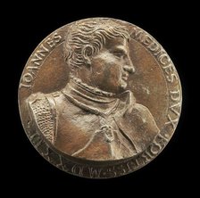 Giovanni de' Medici delle Bande Nere, 1498-1526, Celebrated Condottiere...[obverse], c. 1570. Creator: Francesco da Sangallo.