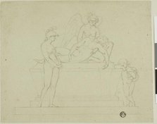 Project for a Tomb, Three Figures and an Angel, n.d. Creator: John Bacon I.