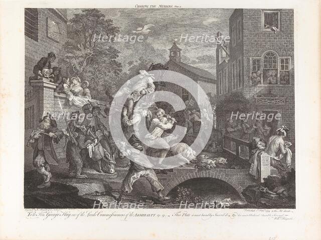 Four Prints of an Election: Chairing the Member, Plate IV, 1758. Creator: Hogarth, William (1697-1764).