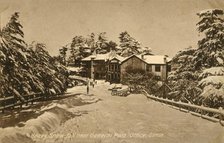 'Heavy Snow-fall near General Post-Office, Simla', c1918-c1939. Creator: Unknown.