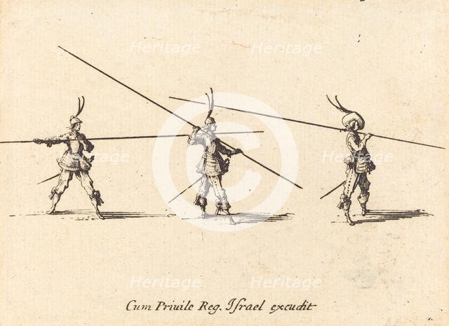 Drill with Tilted Pikes, 1634/1635. Creator: Jacques Callot.