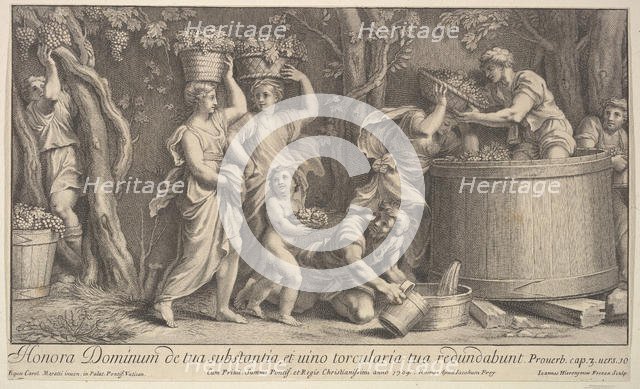 Vintage scene, 1704. Creator: Giovanni Girolamo Frezza.