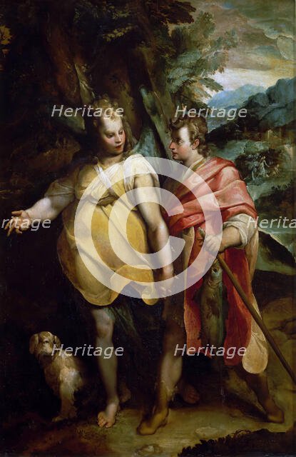 Tobias and the Angel, ca. 1575. Creator: Raffaellino da Reggio (1550-1578).