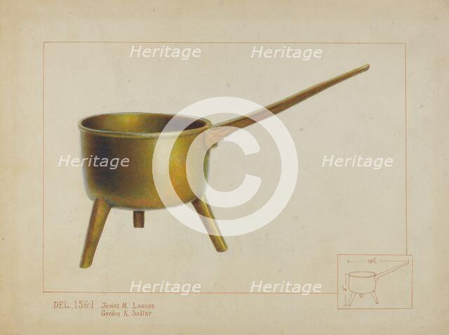 Pot with Legs, c. 1937. Creator: Irene Lawson.