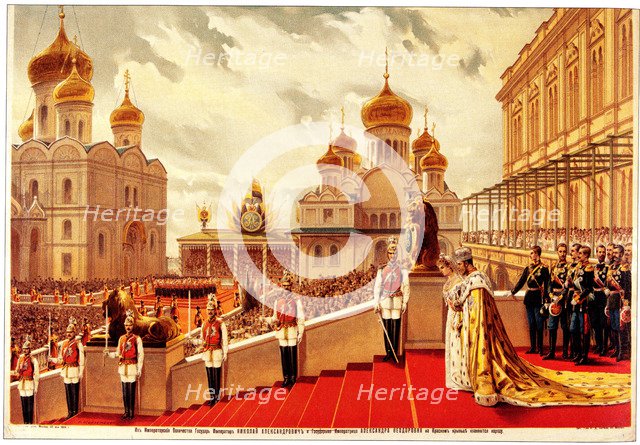 The Coronation Ceremony of Nicholas II. On the Red Porch, 1896. Artist: Anonymous  