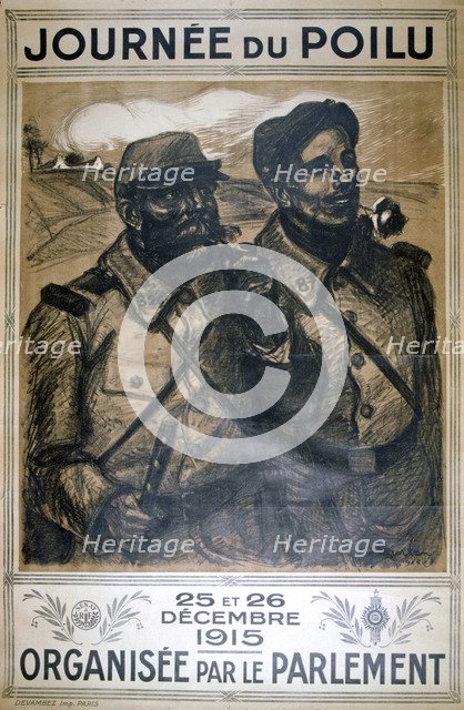 'Journée du Poilu 25 et 26 Décembre 1915', French World War I poster, 1915. Artist: Theophile Alexandre Steinlen