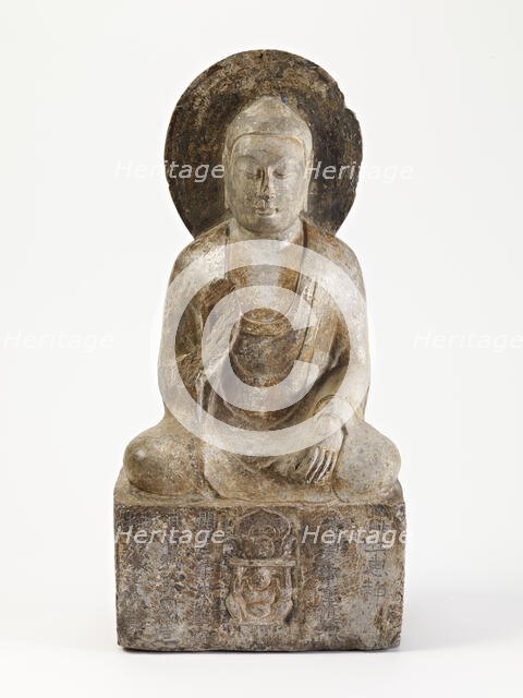 Seated Shijia Buddha (Shakyamuni), Sui dynasty, Dated 582 CE. Creator: Unknown.