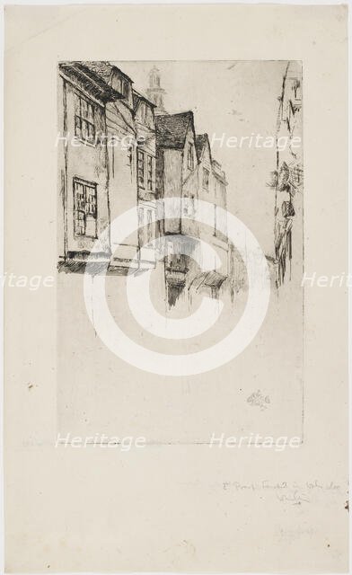 Wych Street, London, 1877. Creator: James Abbott McNeill Whistler.