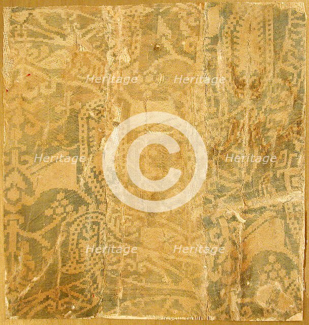 Textile Fragment, Byzantine, 8th century. Creator: Unknown.