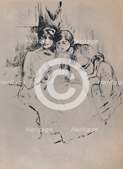 'The Drawing Lesson', c.1888-1890, (1946).  Artist: Berthe Morisot.