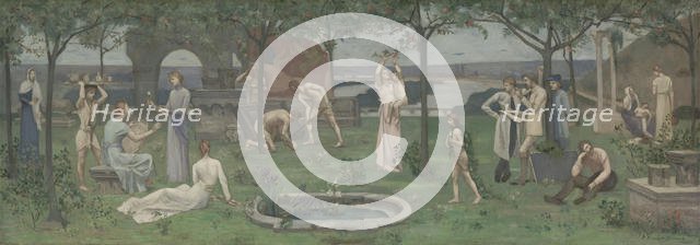 Inter artes et naturam (Between Art and Nature), ca. 1890-95. Creator: Pierre Puvis de Chavannes.