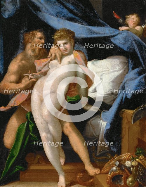 Vulcan and Maia, ca 1585. Artist: Spranger, Bartholomeus (1546-1611)