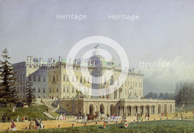 The Constantine Palace in Strelna, 1847.  Creator: Gornostayev, Alexei Maximovich (1808-1862).