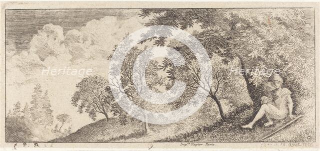 The Small Shepherd Seated, 1856. Creator: Emmanuel Phélippes-Beaulieu.