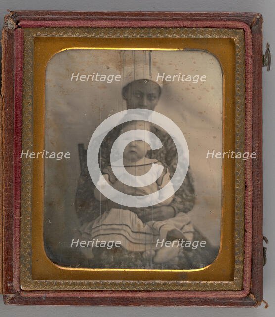 Untitled (Portrait of Woman Holding a Child), 1850. Creator: Unknown.