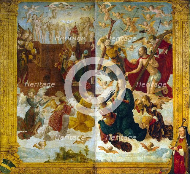 Christ and Mary before God the Father', early 16th century. Creator: Kulmbach, Hans Suess, von (ca. 1480-1522).