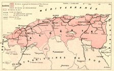 ''Carte administrative de l'Algerie; Afrique du nord', 1914. Creator: Unknown.