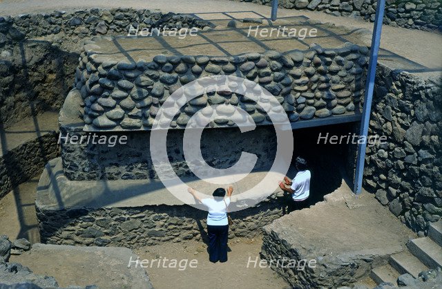 Cuicuilco circular pyramids built 600 years AD, then, about the year 400 AD were buried by the er…
