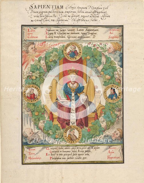 Philosophy Enthroned, mid-16th century. Creator: Virgil Solis.