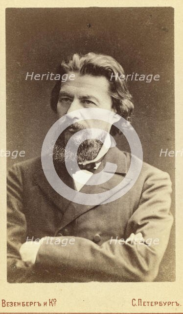 Potekhin, half-length portrait, facing slightly left, between 1880 and 1886. Creator: Unknown.