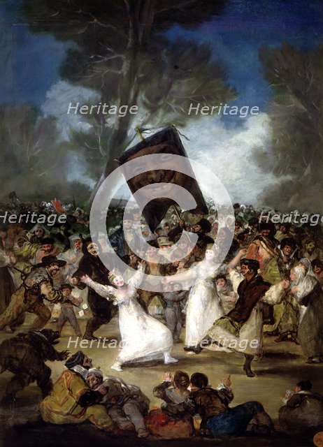  'The Burial of the Sardine' oil by Francisco de Goya.