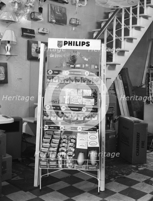 Philips point of sale stand for light bulbs, 1962. Artist: Michael Walters