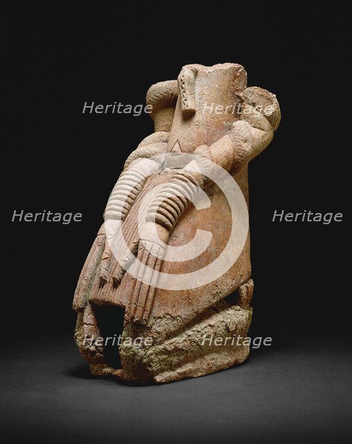 Fragment of a Kneeling Figure, Mali, 11th-14th century. Creator: Unknown.