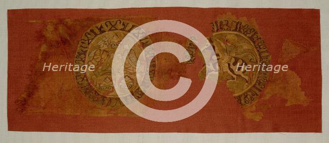 Celestial banquet hanging, from the tomb of Bishop Gurb, 1200-1284. Creator: Unknown.