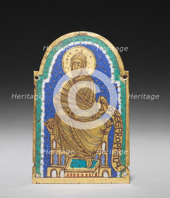 Plaque with Seated Prophet from a Reliquary Shrine: Osea (Hosea), c. 1170-1180. Creator: Unknown.