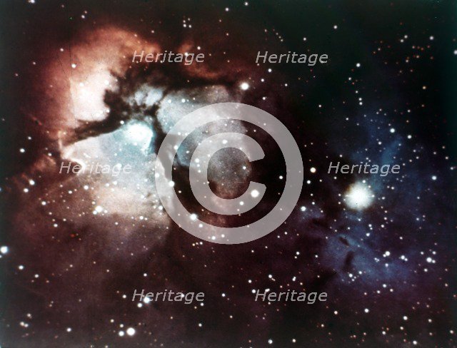 Trifid Nebula in Sagittarius constellation. Creator: NASA.