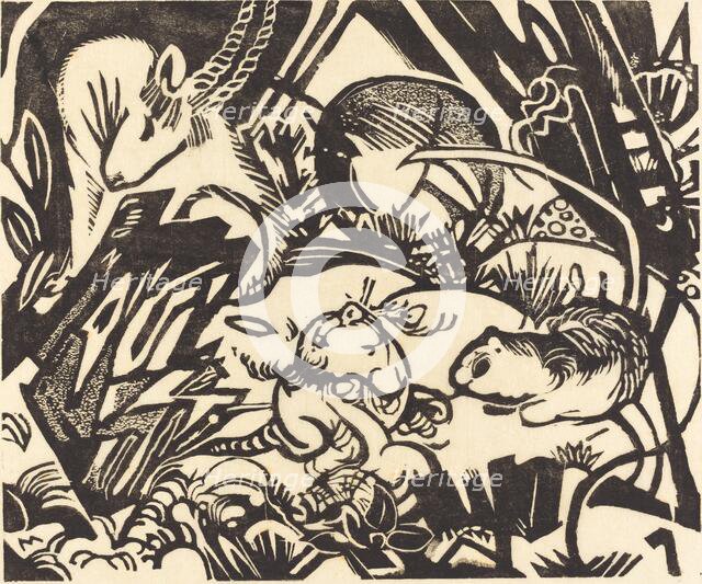 Animal Legend (Tierlegende), 1912. Creator: Franz Marc.