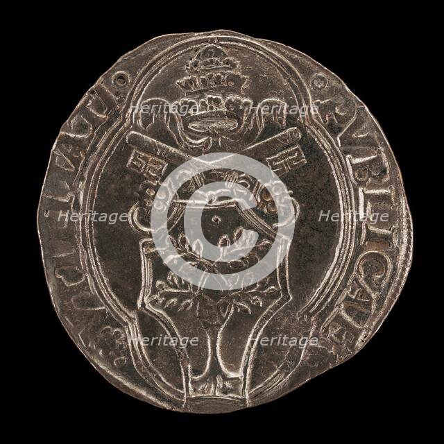 Della Rovere Shield, Crossed Keys, and Tiara [reverse], 15th century. Creator: Unknown.