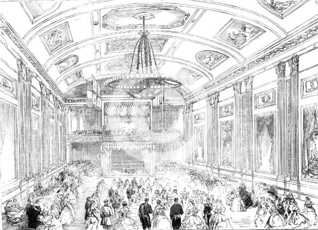 The Fancy Dress Ball of the Royal Academy of Music at the Hanover-Square Rooms, 1856.  Creator: Unknown.