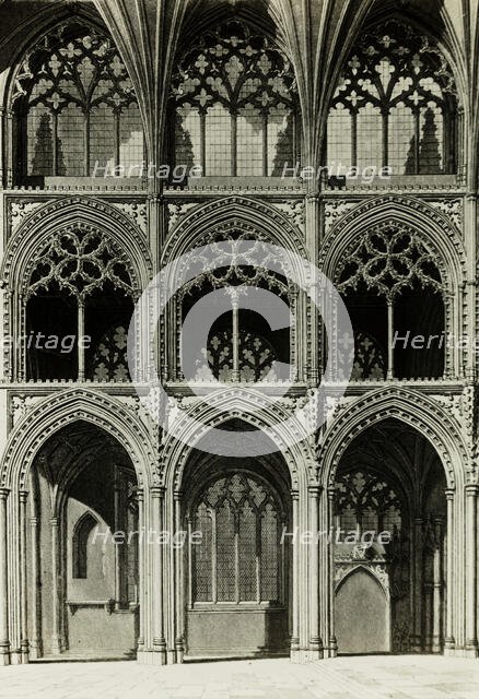 Ely Cathedral: Choir from an Engraving, c. 1891. Creator: Frederick Henry Evans.
