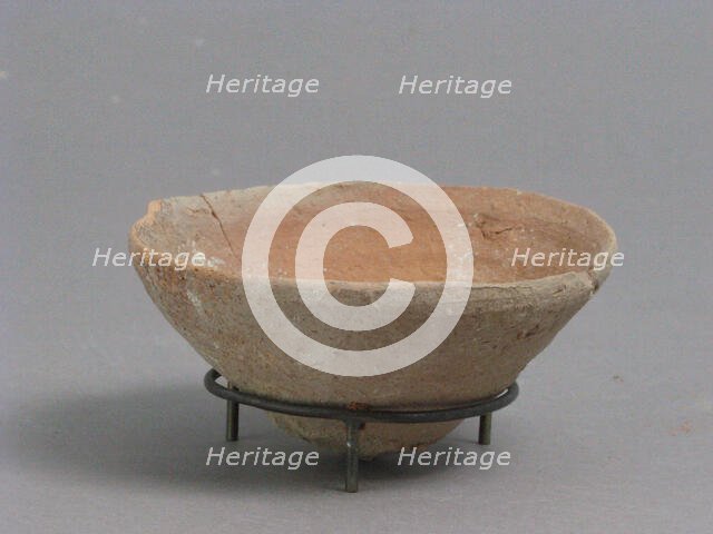 Footless Cup or Lid, Coptic, 4th-7th century. Creator: Unknown.