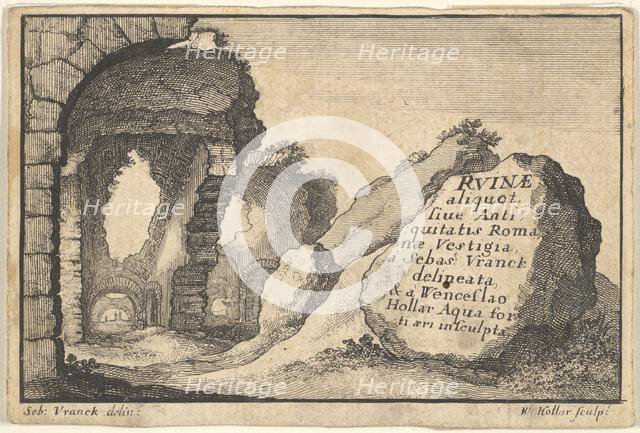 Roman Ruins, second version of title-page, ca. 1650. Creator: Unknown.