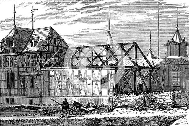 The Vienna Exhibition: Alsace-Lorraine buildings after the fire, 1873. Creator: Unknown.