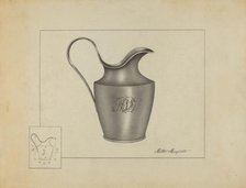 Silver Creamer, c. 1937. Creator: Matthew Mangiacotti.