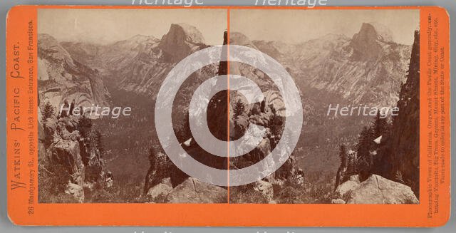 The Domes from Moran Point, Yosemite, 1861/76. Creator: Carleton Emmons Watkins.