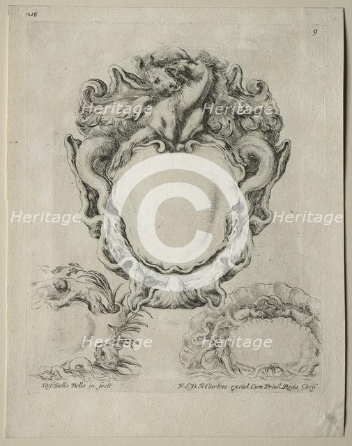 Collection of Various Caprices and New Designs of Cartouches and Ornaments: No. 9. Creator: Stefano Della Bella (Italian, 1610-1664).