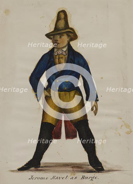 Jerome Ravel as Burge, 1855-1859. Creator: Alfred Jacob Miller.