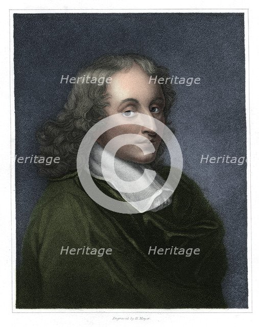 Blaise Pascal, French philosopher, mathematician, physicist and theologian, (1833).  Artist: H Meyer.