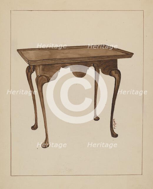 Tea Table, 1935/1942. Creator: Florence Neal.