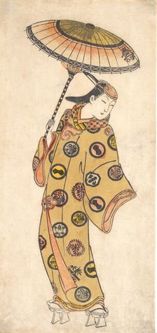 A Dandy of More Than Questionable Morals Out Walking on a Cold Day, ca. 1728. Creator: Ishikawa Toyonobu.
