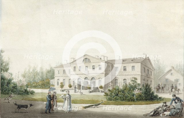 The manor house Priyutino, 1830. Artist: Ivanov, Ivan Alexeyevich (1779-1848)