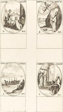 St. Stanislaus; The Apparition of St. Michael; The Translation of St. Nicholas; St. G. Creator: Jacques Callot.